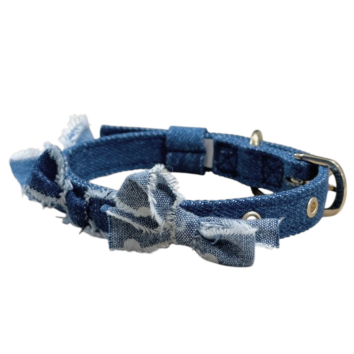 Denim Bow Collar