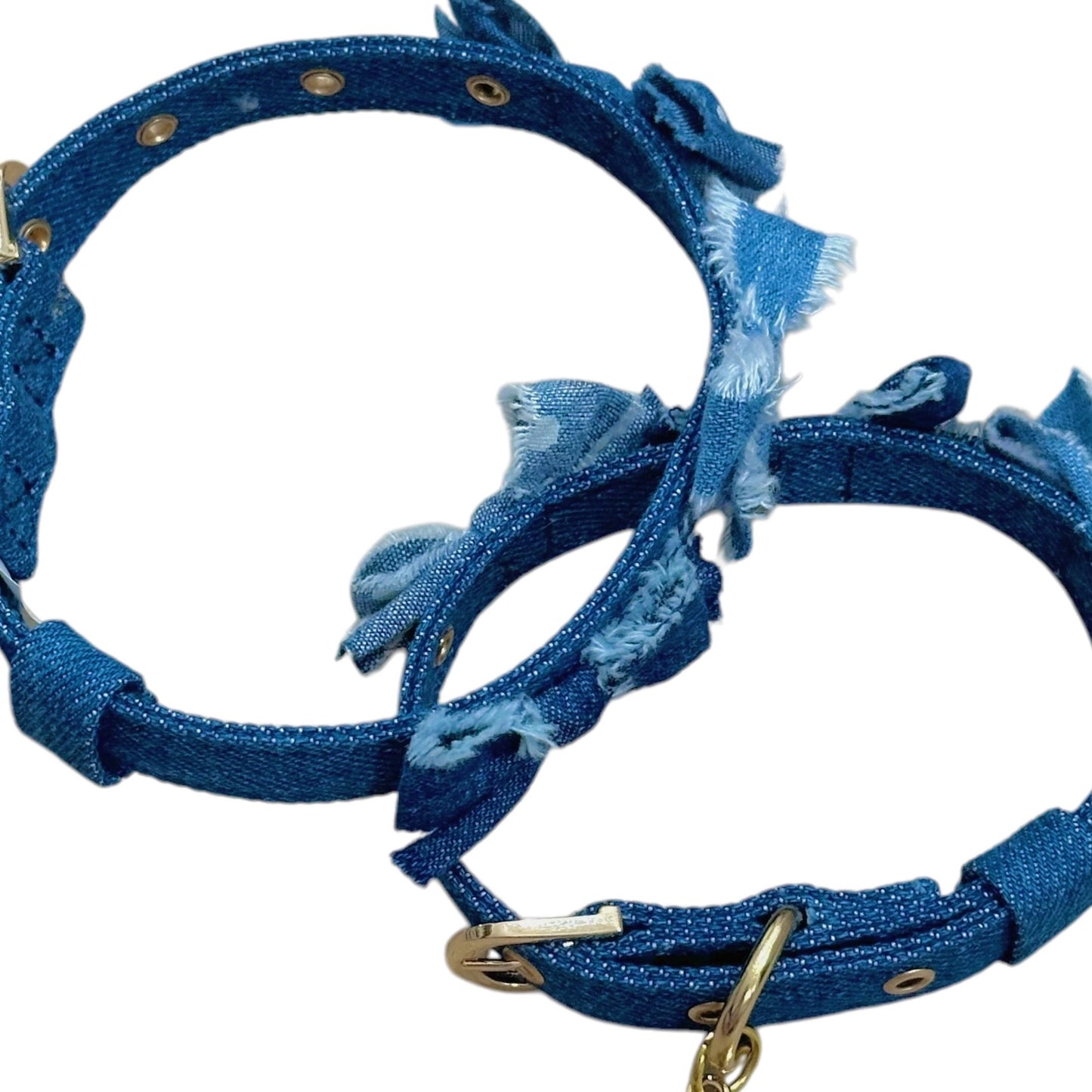 Denim Bow Collar