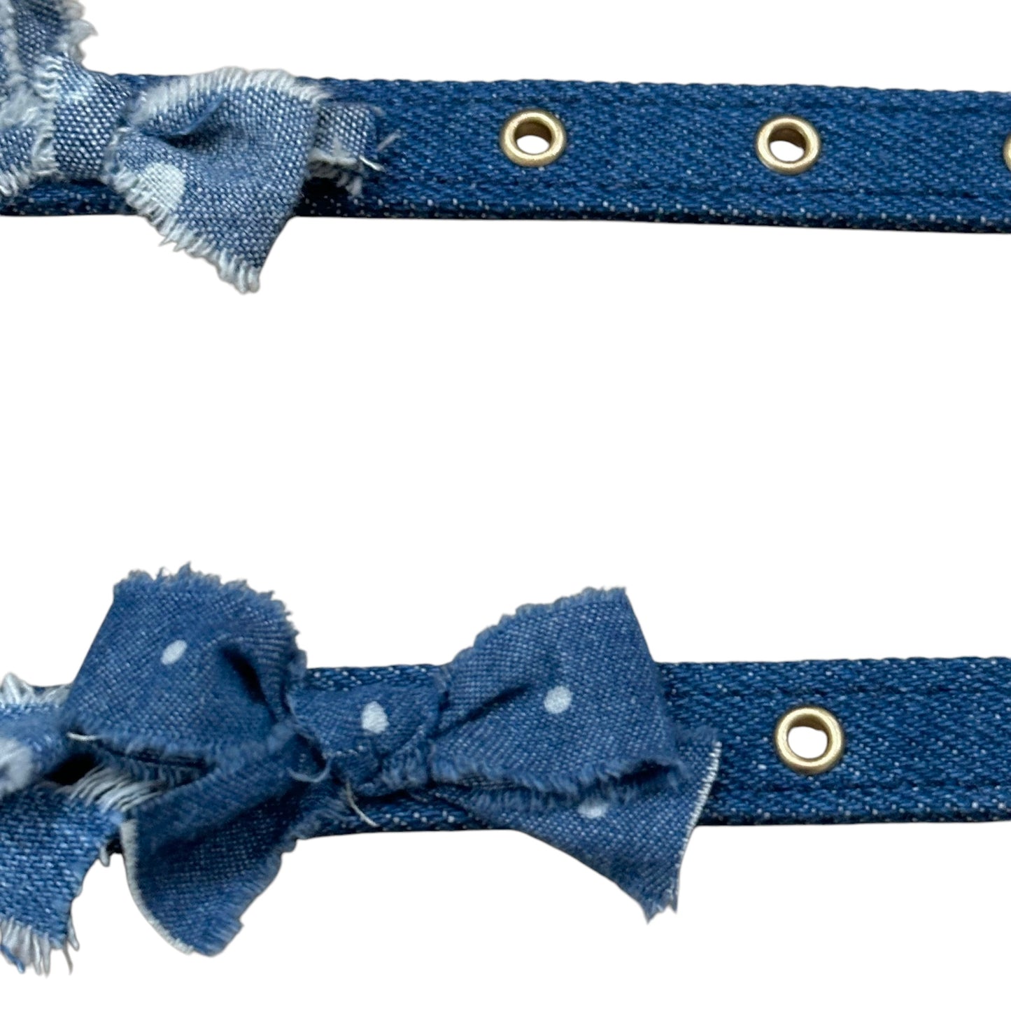 Denim Bow Collar