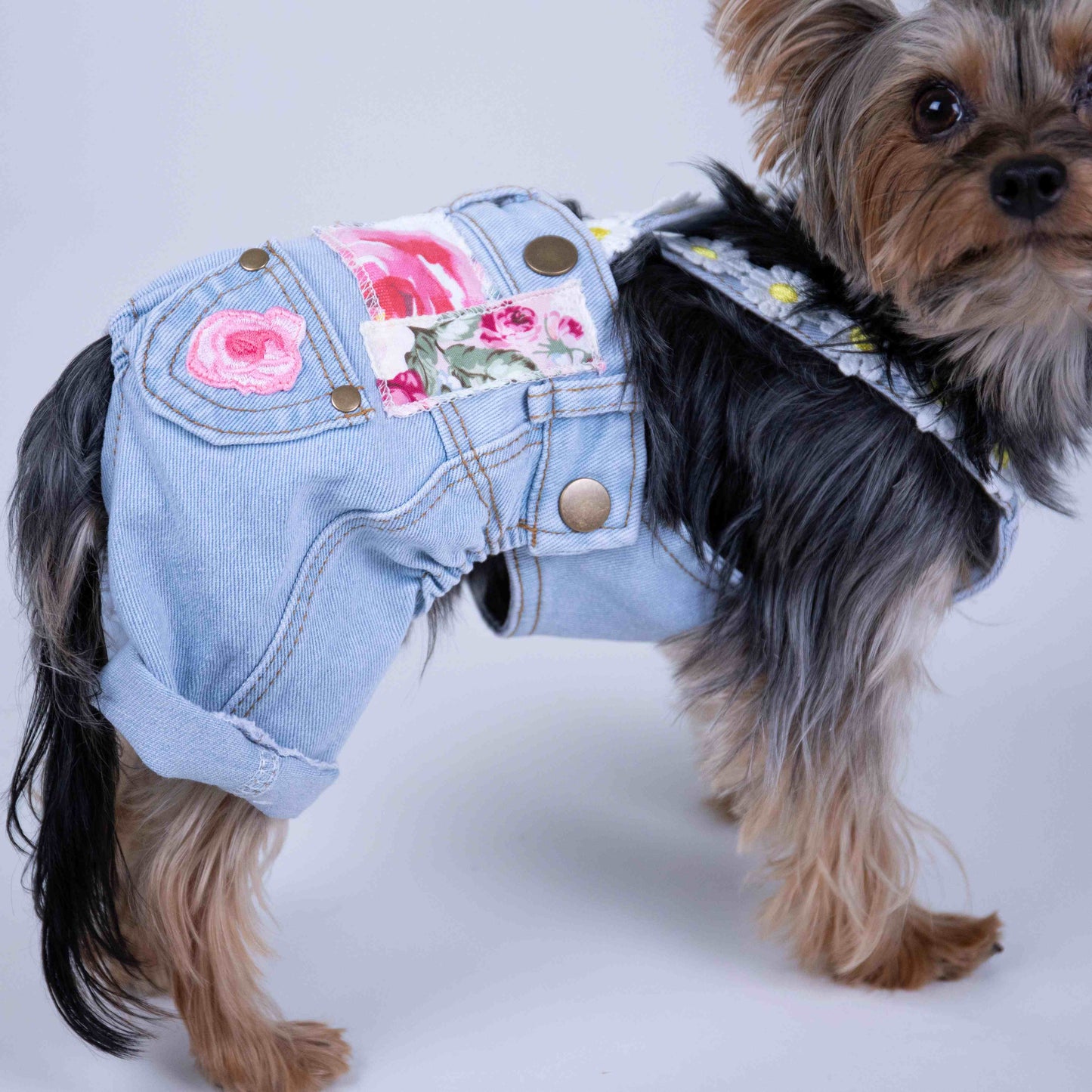 Floral Patchwork Overalls