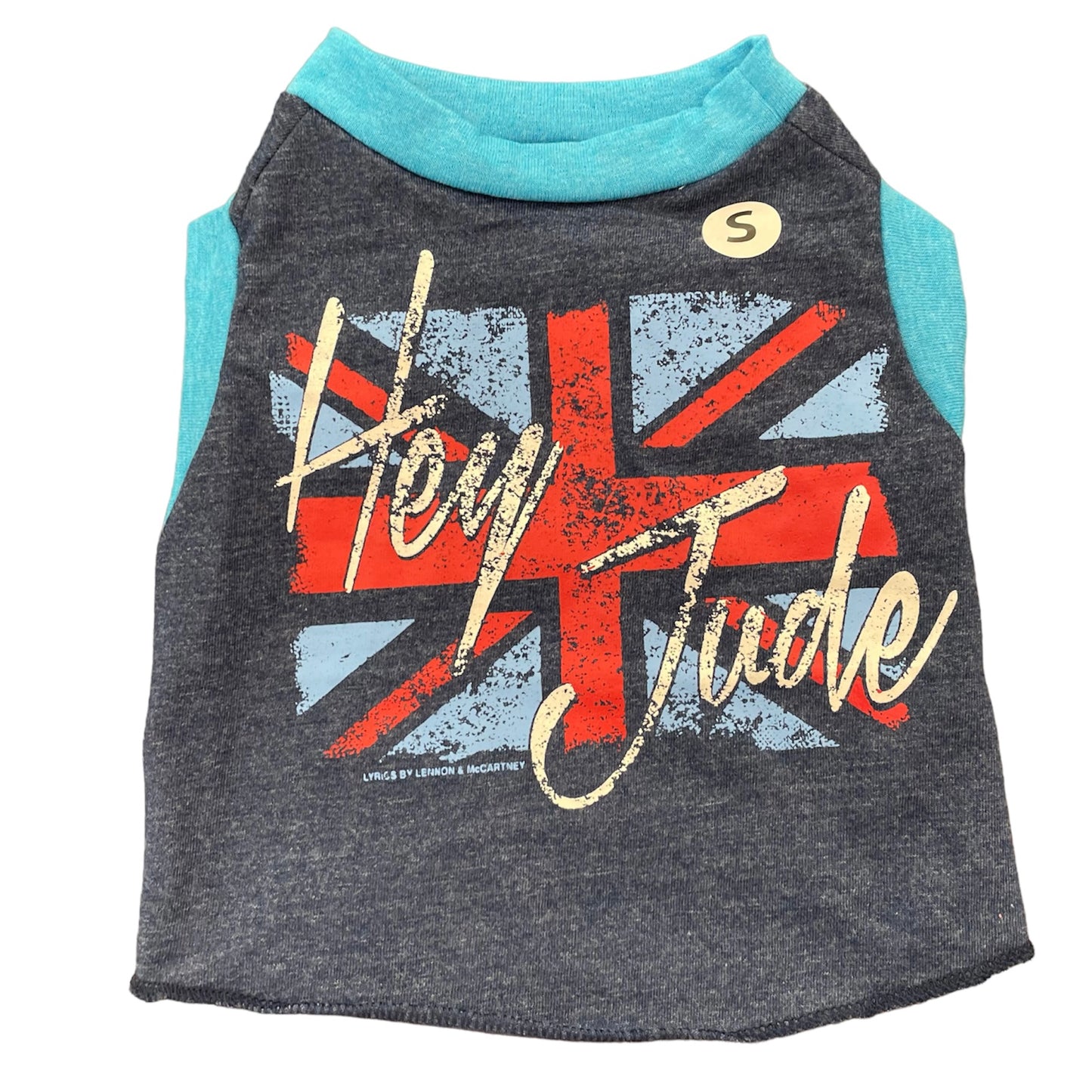 Upcycled Dog Tank - S “Hey Jude”