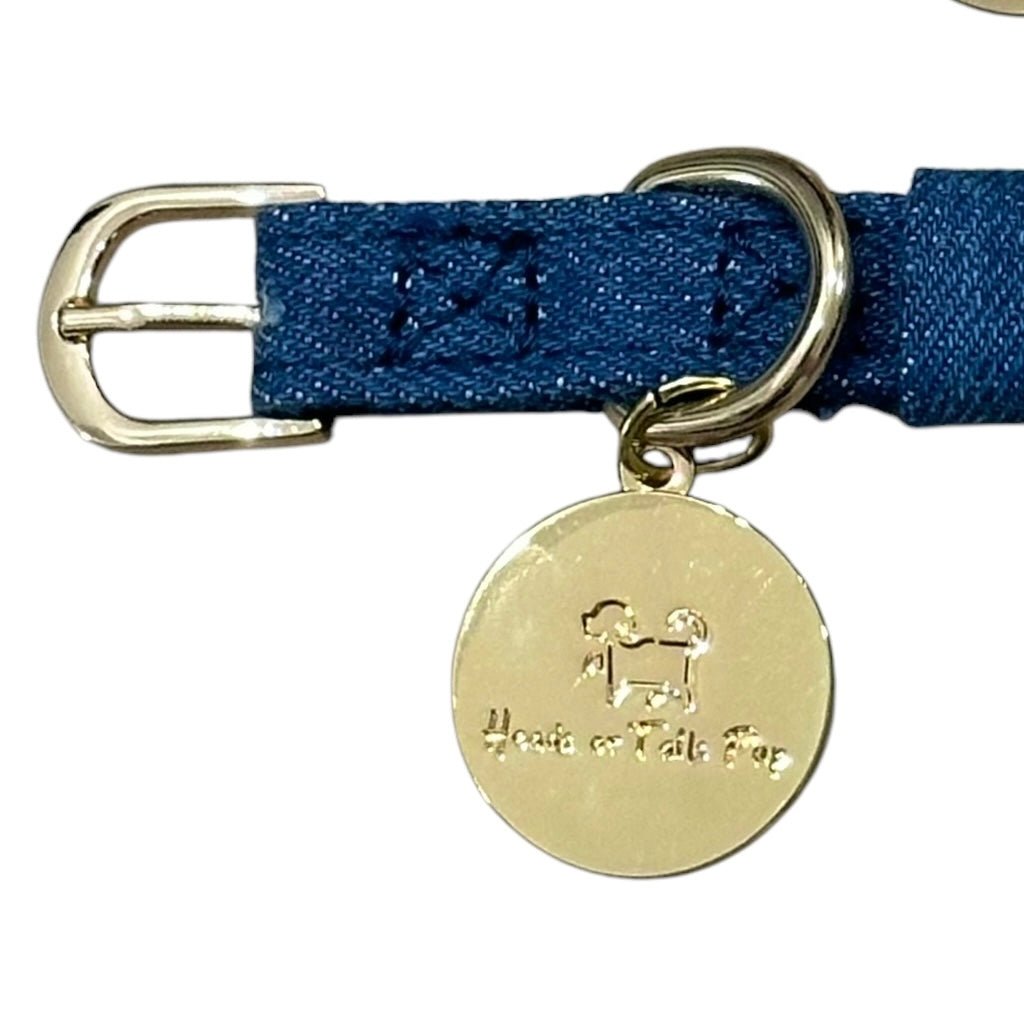 Denim Bow Collar