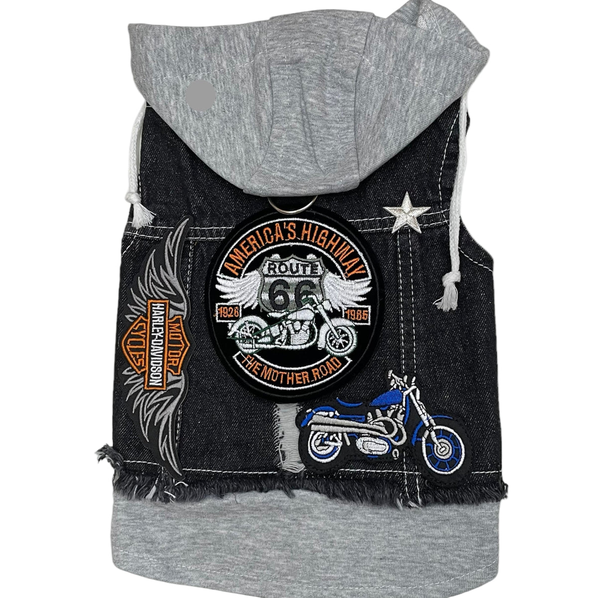 Black Biker Hoodie