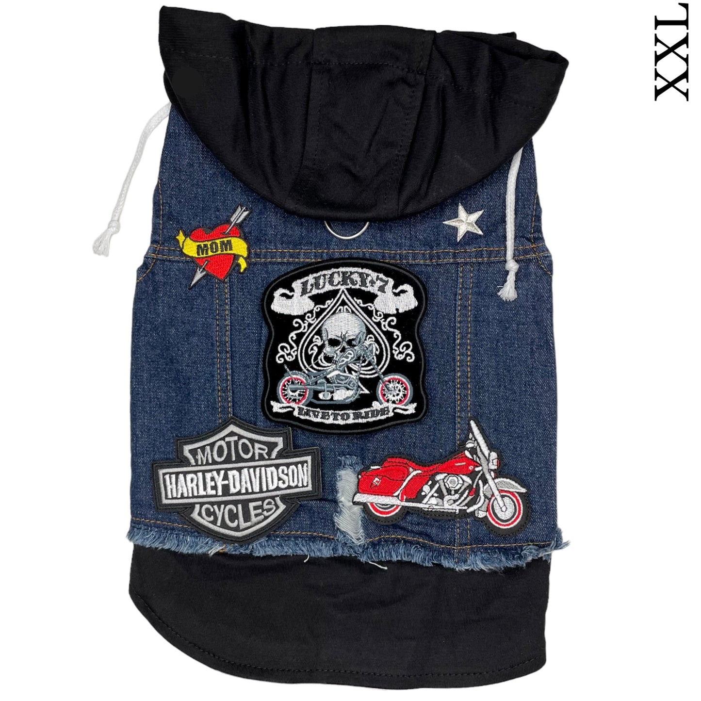Blue Biker Hoodie