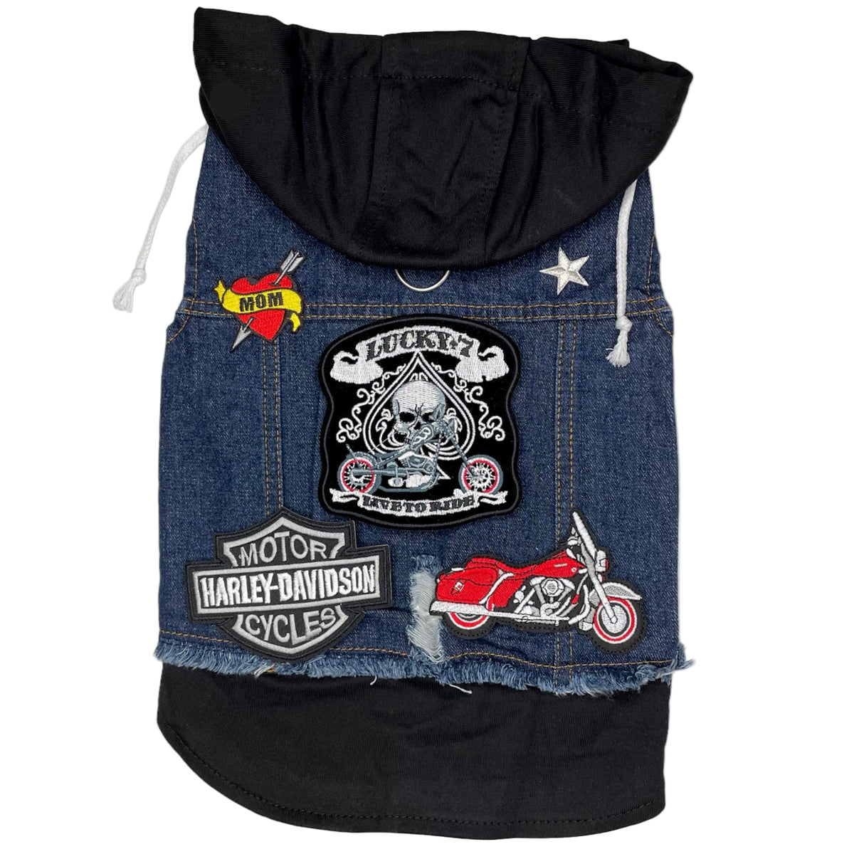 Blue Biker Hoodie