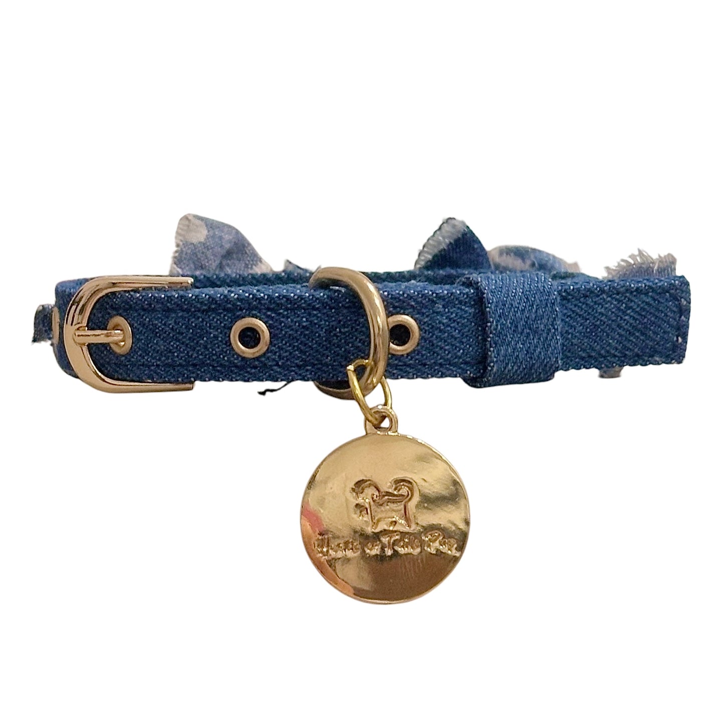 Denim Bow Collar