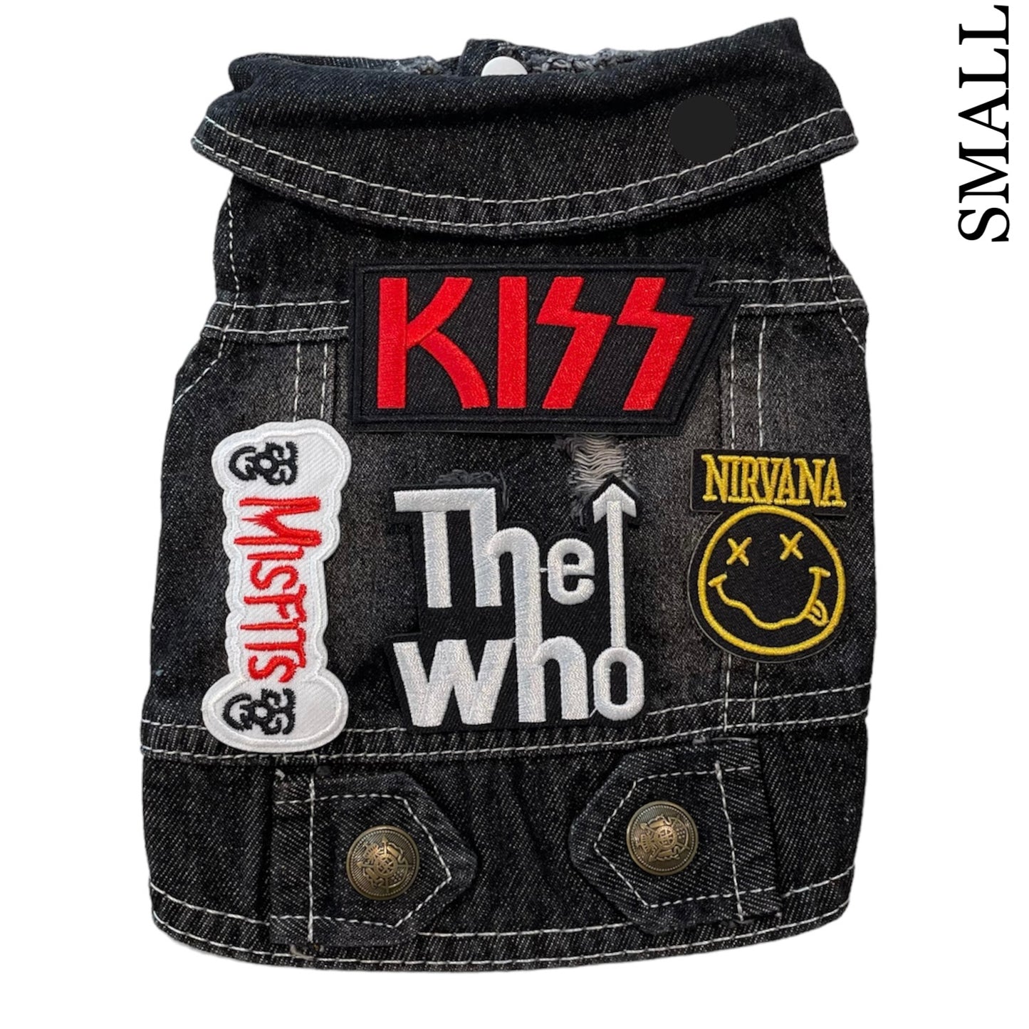 Denim Rocker Vest - KISS