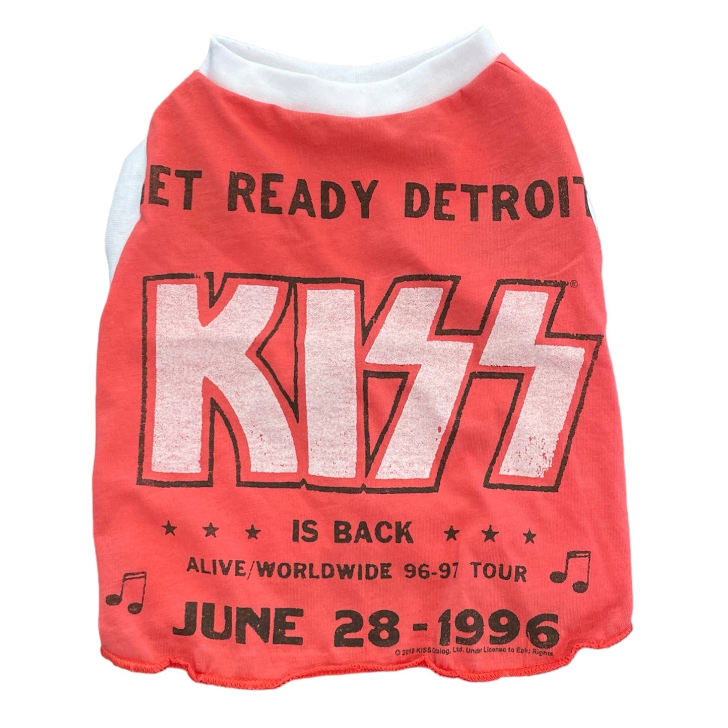 Upcycled Dog Tank - S "KISS IS BACK"