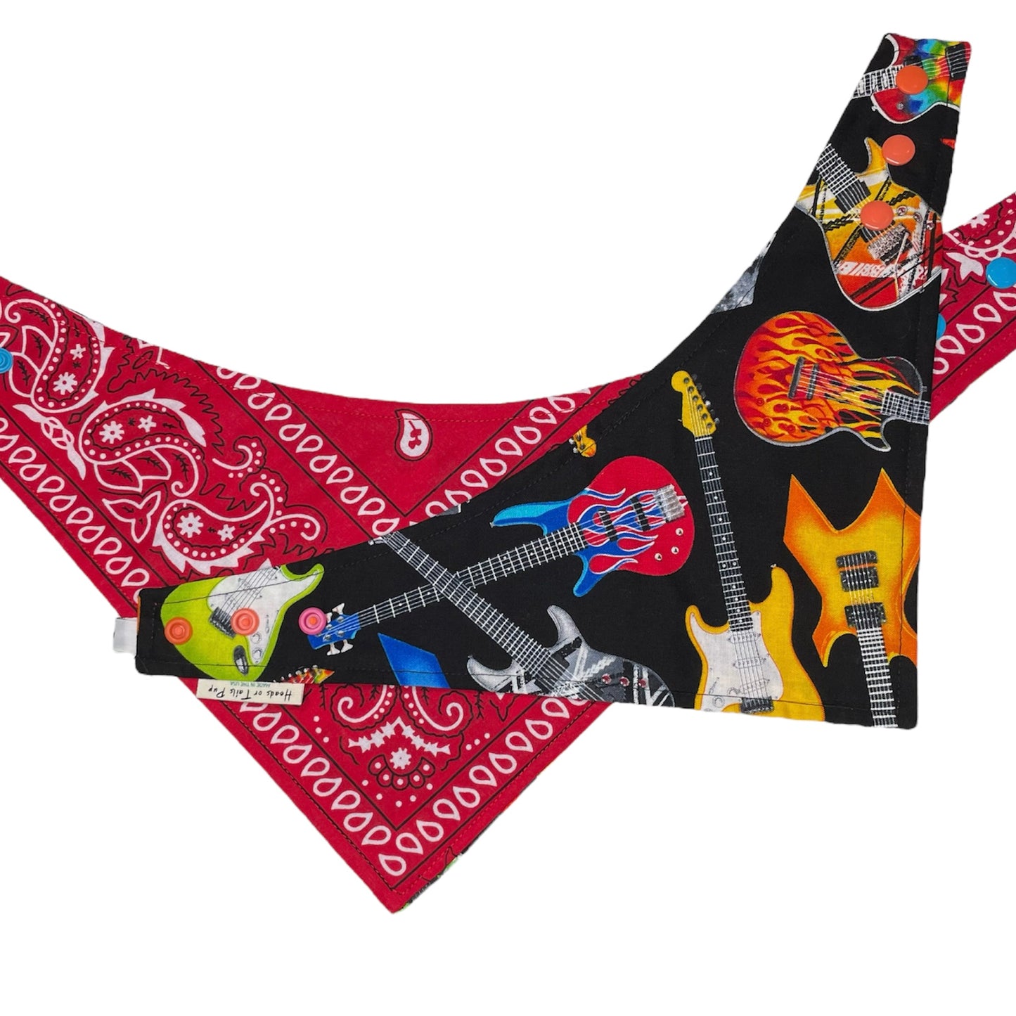 Reversible Guitar Bandana - Black/Red