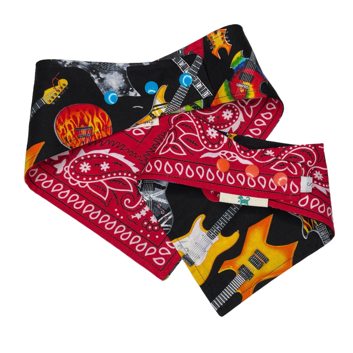 Reversible Guitar Bandana - Black/Red