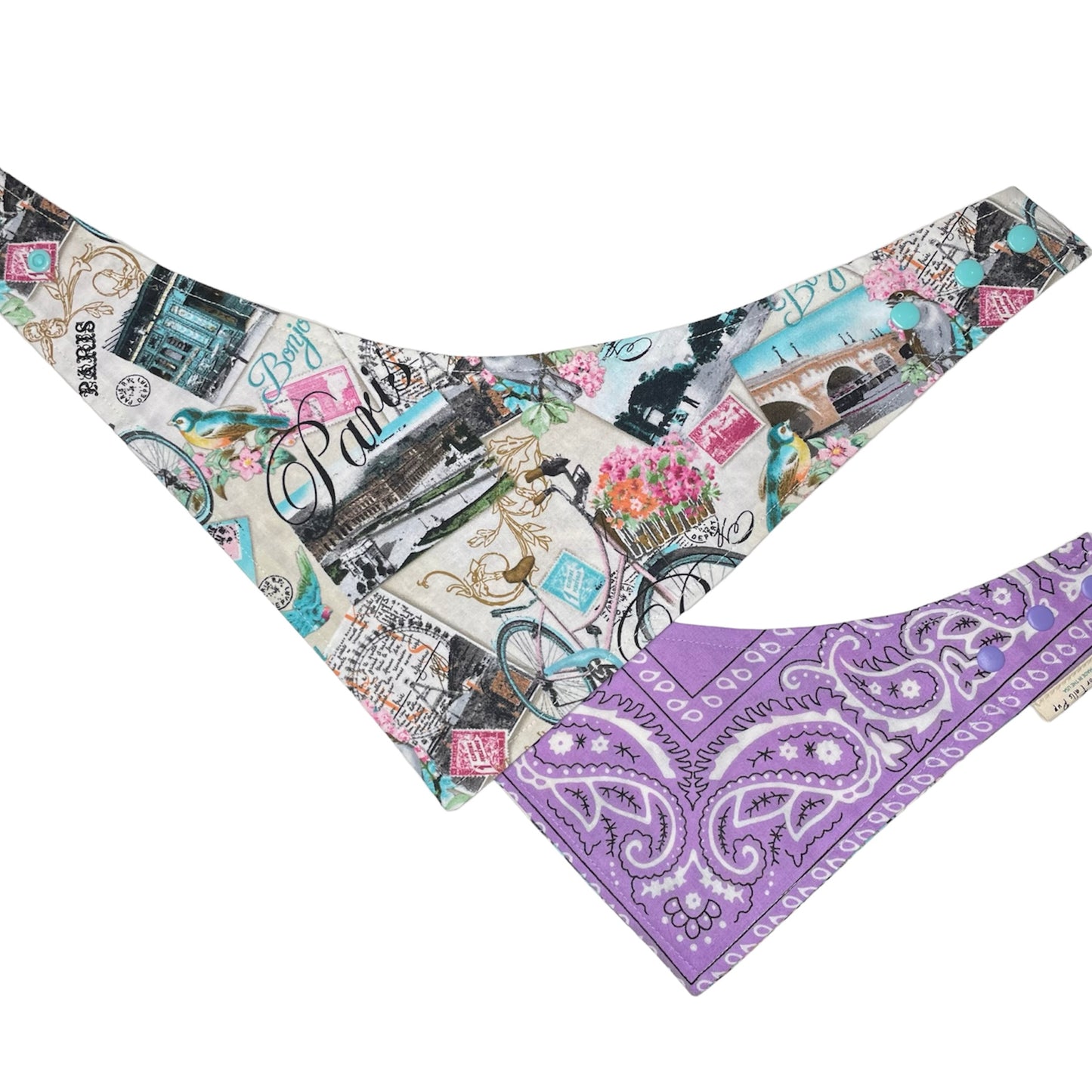 Reversible Paris Bandana - Pink/Purple