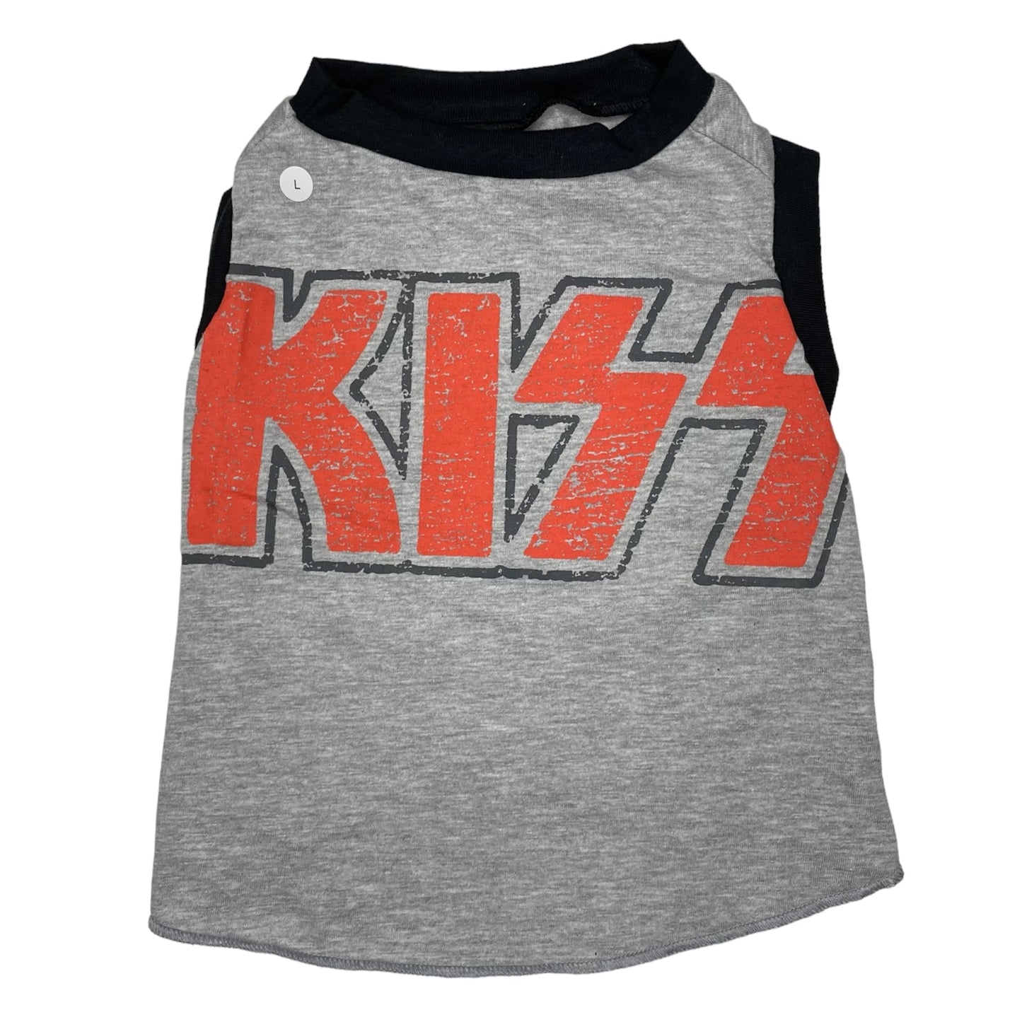 Upcycled Dog Tank - L "KISS LOGO"