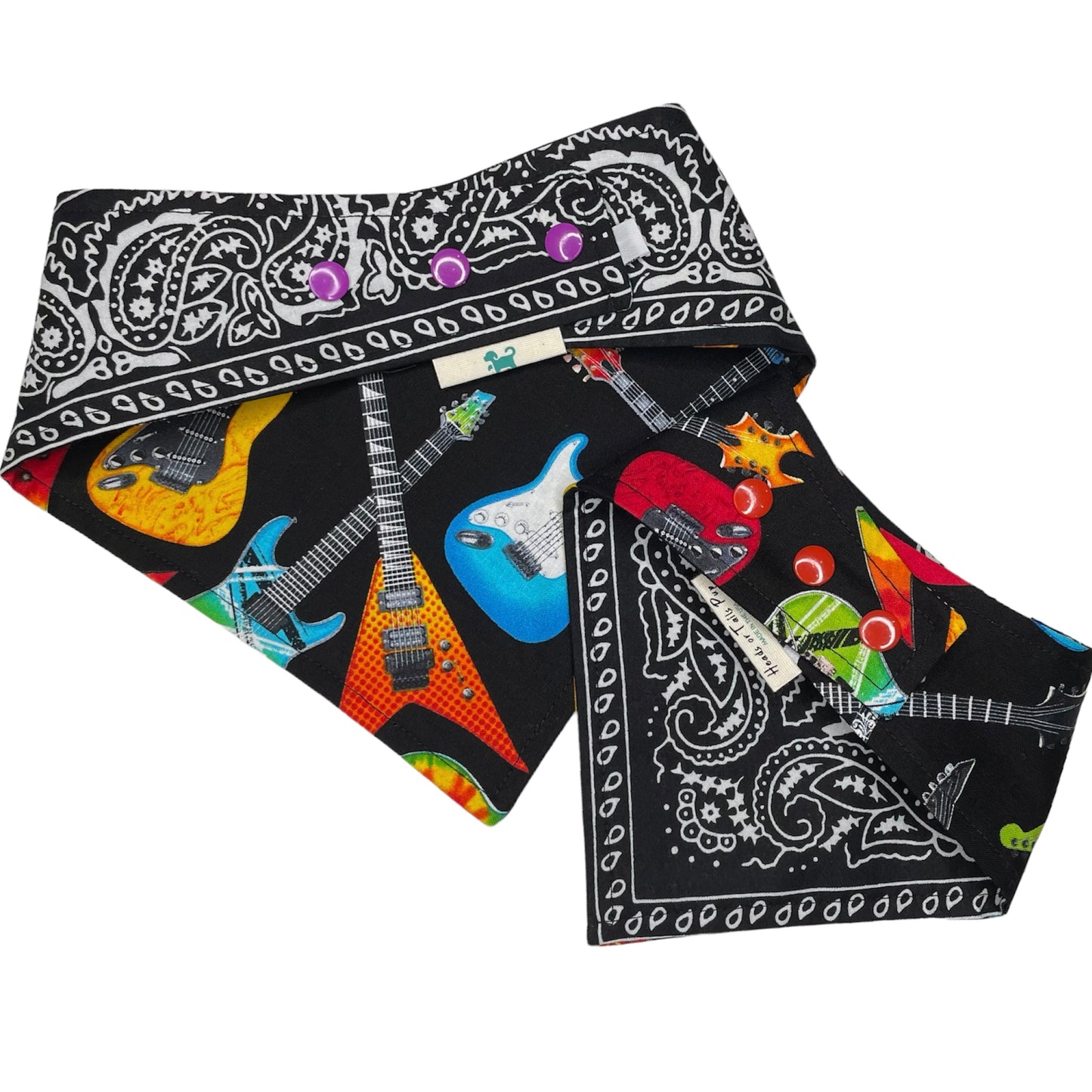 Reversible Guitar Bandana - Black/Red
