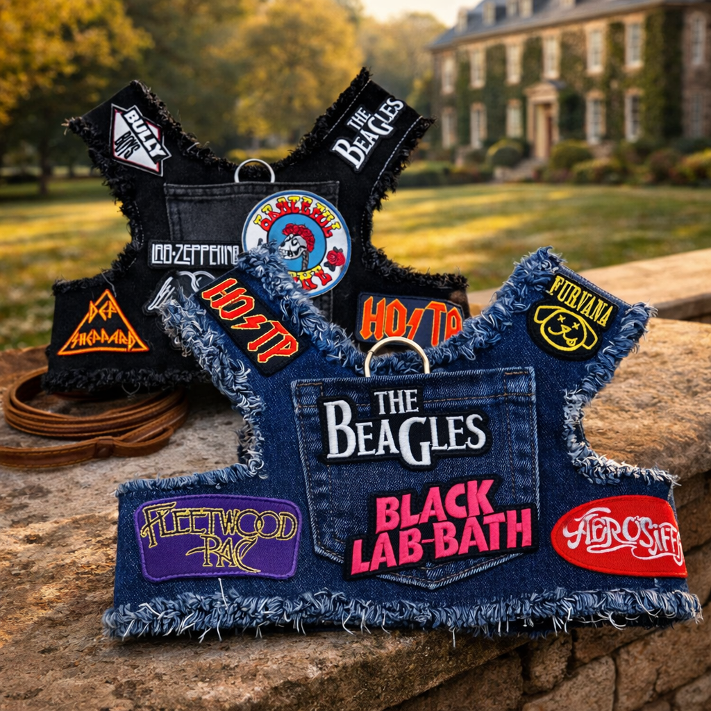 Ruff & Roll Denim Dog Harness- 13 oz. Double Denim/ American Heritage Craft