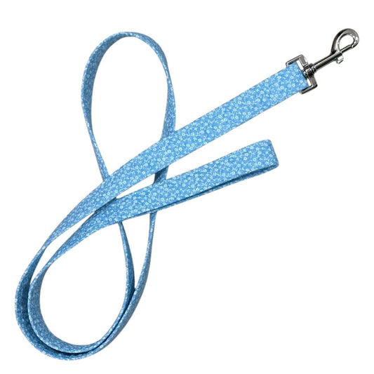 Blue Floral Calico Leash