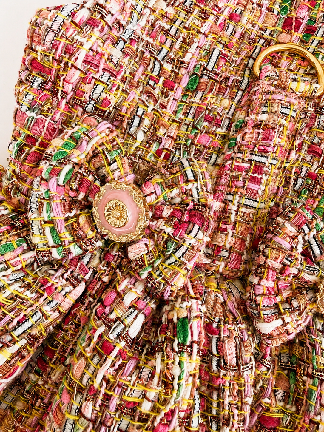 European Tweed Double Bow Dress