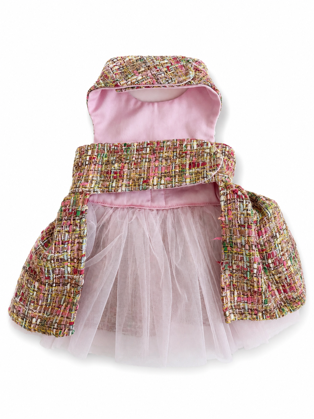 European Tweed Double Bow Dress