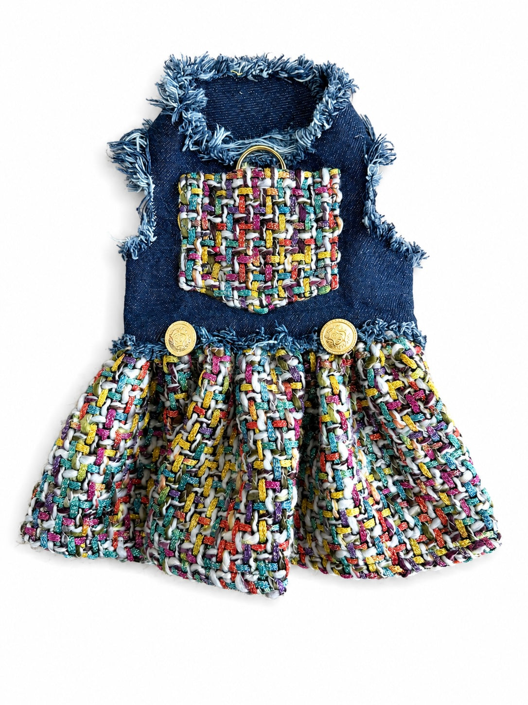 Denim and Tweed Couture Dress