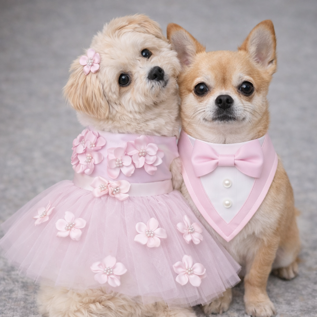 The Ceremony Bandana- Luxury Satin Tuxedo Dog