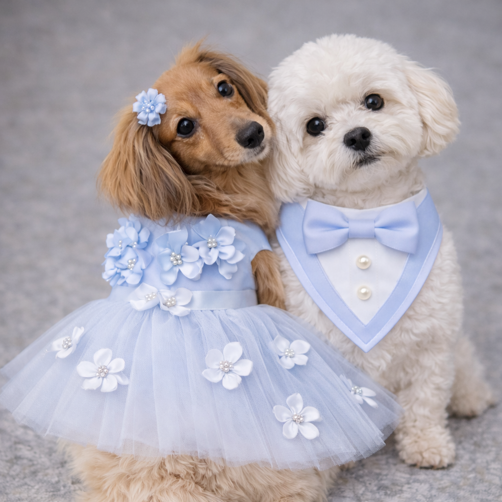 The Ceremony Bandana- Luxury Satin Tuxedo Dog