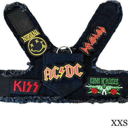 Black Denim Harness - AC/DC