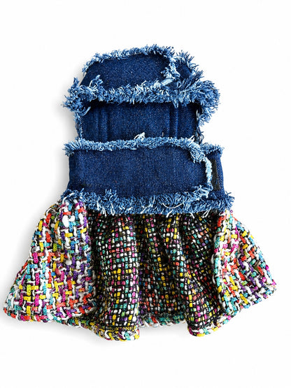 Denim and Tweed Couture Dress