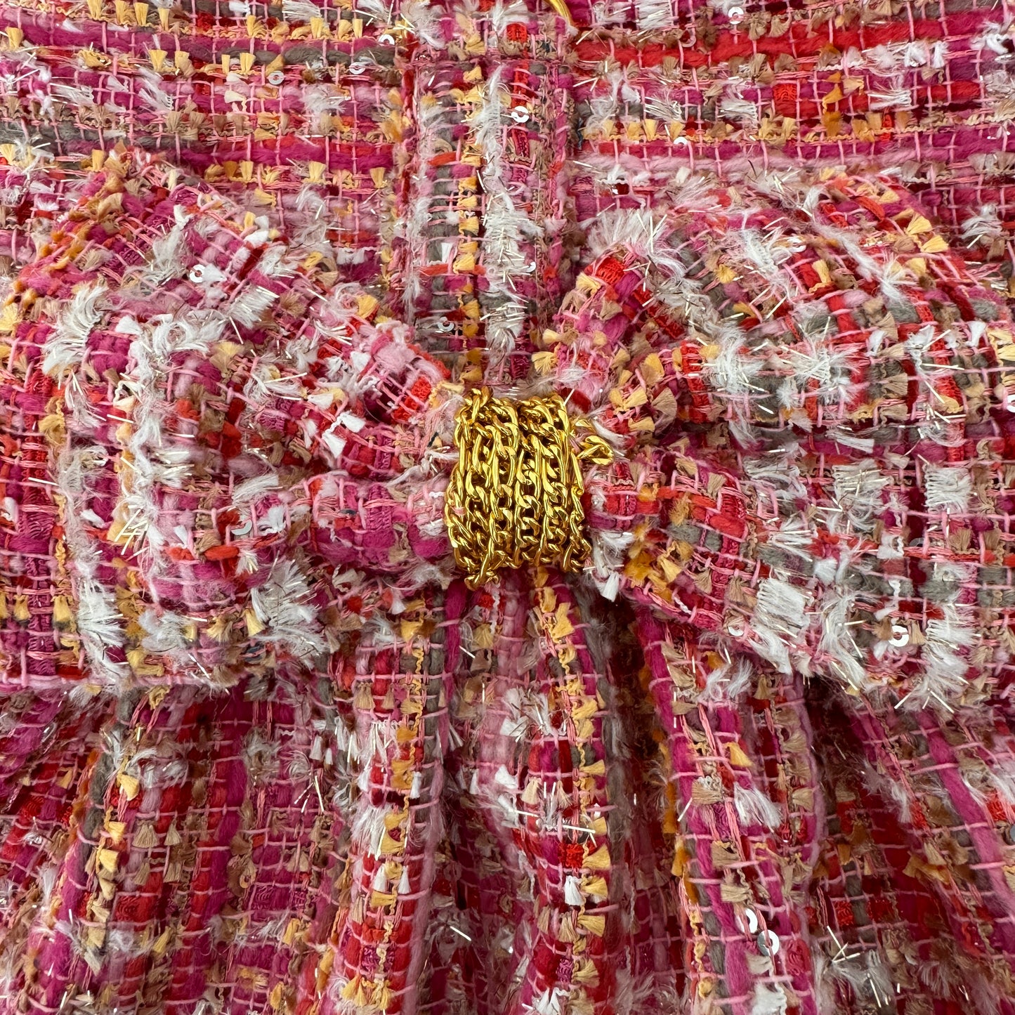 The Paris Pink Tweed Couture Dog Harness Dress