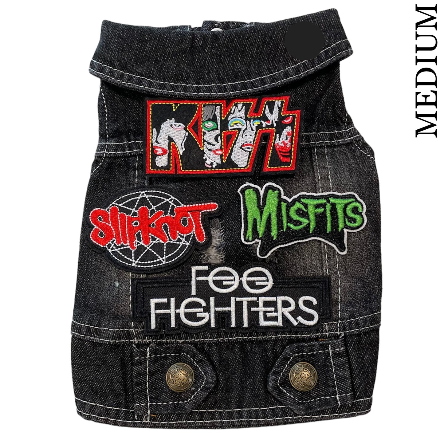 Denim Rocker Vest - KISS