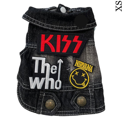 Denim Rocker Vest - KISS