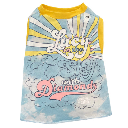 Upcycled Dog Tank - XL "Beatles Lucy"
