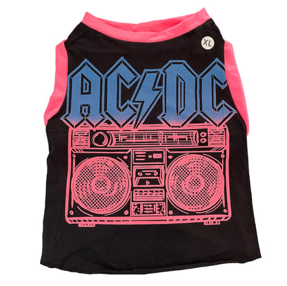 Upcycled Dog Tank - XL "ACDC PINK"