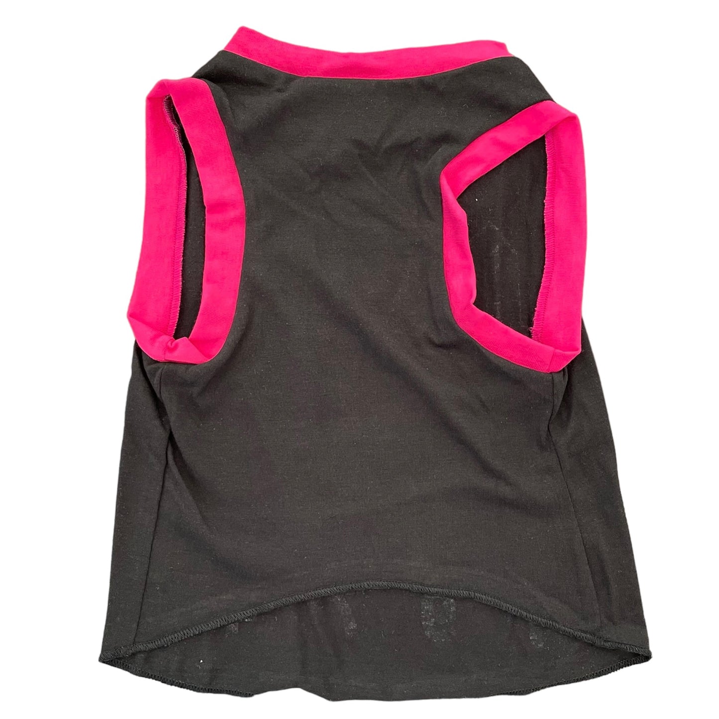 Upcycled Dog Tank - L "ACDC PINK"