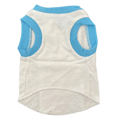 Upcycled Dog Tank - S "KISS BLUE"