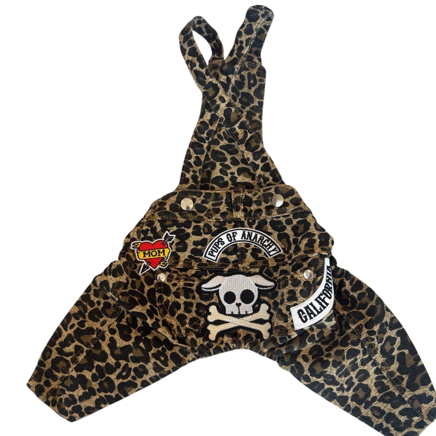 Animal Print Pups Of Anarchy Overalls