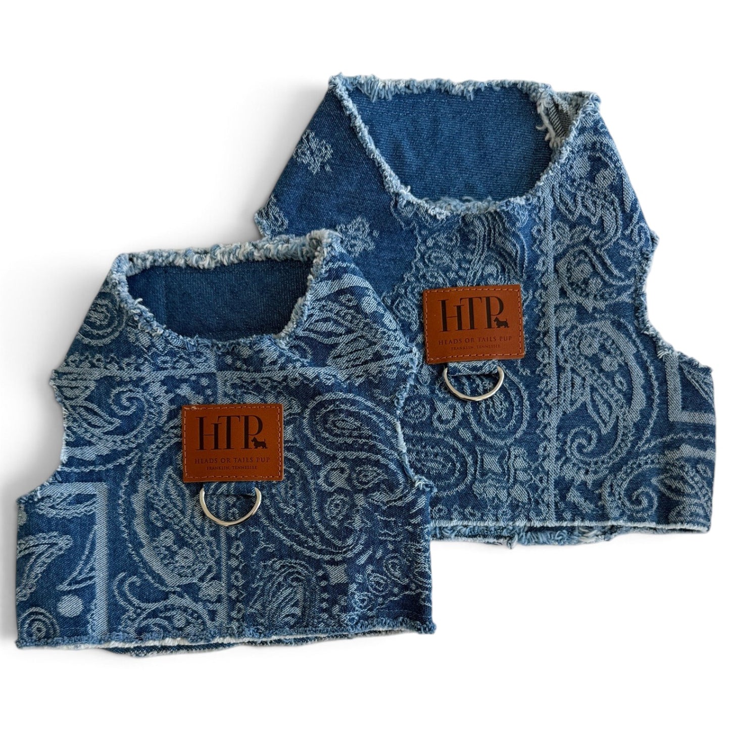 Printed Bandana Denim Harness