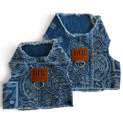 Printed Bandana Denim Harness