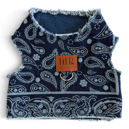Printed Bandana Denim Harness