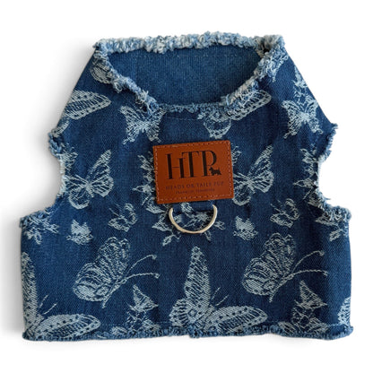 Printed Butterfly Denim Harness