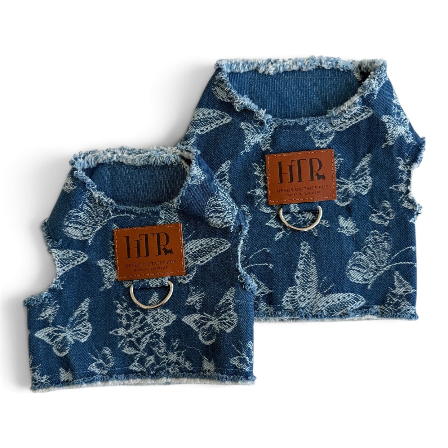 Printed Butterfly Denim Harness